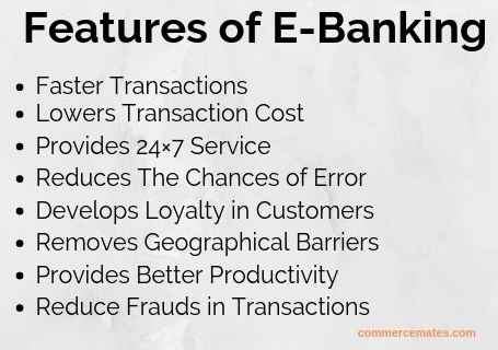 Features of E-Banking