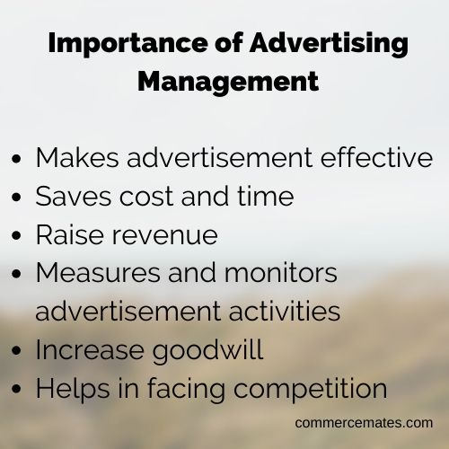 Importance of Advertising Management