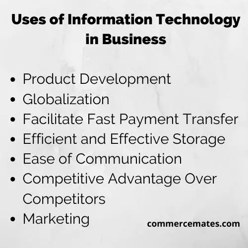 Uses of Information Technology in Business
