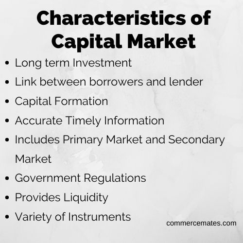 Characteristics of Capital Market