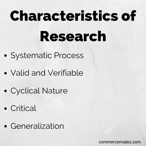 Characteristics of Research methodology