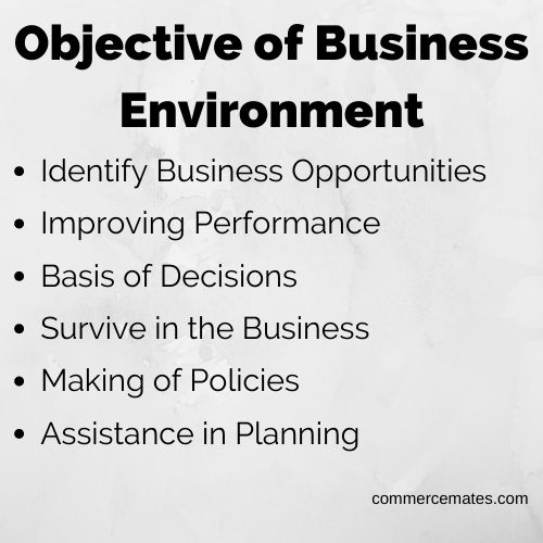 Objective of Business Environment