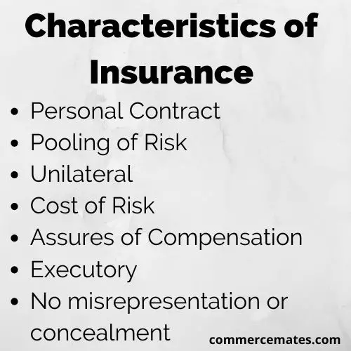 Characteristics of Insurance
