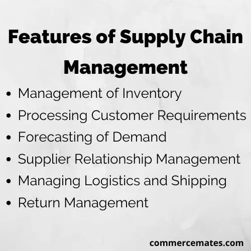 Features of Supply Chain Management