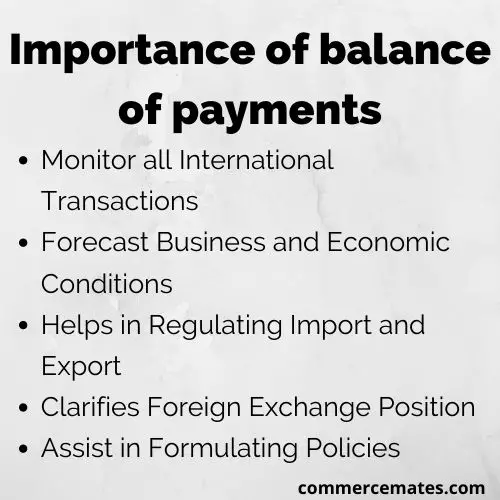 Importance of balance of payments
