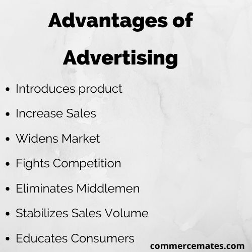 advantages of Advertising