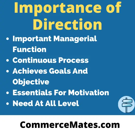 Importance of Direction
