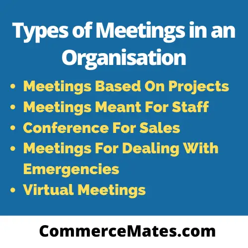 Different Types of Meetings in an Organisation