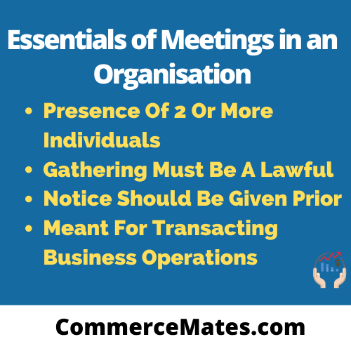 Essentials of Meetings in an Organisation