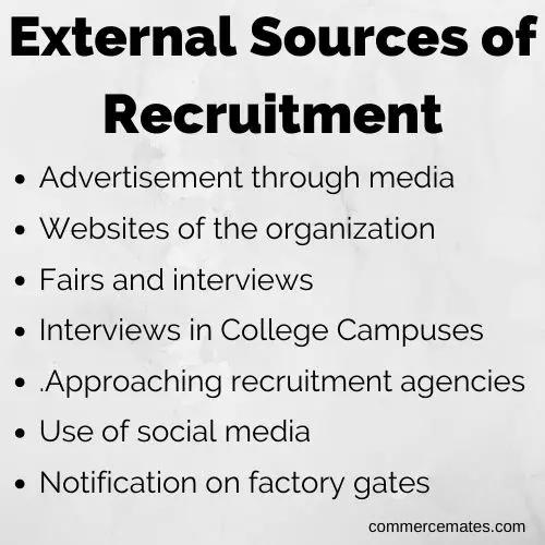 External Sources of Recruitment