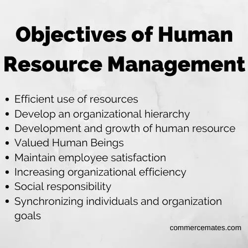 Objectives of Human Resource Management