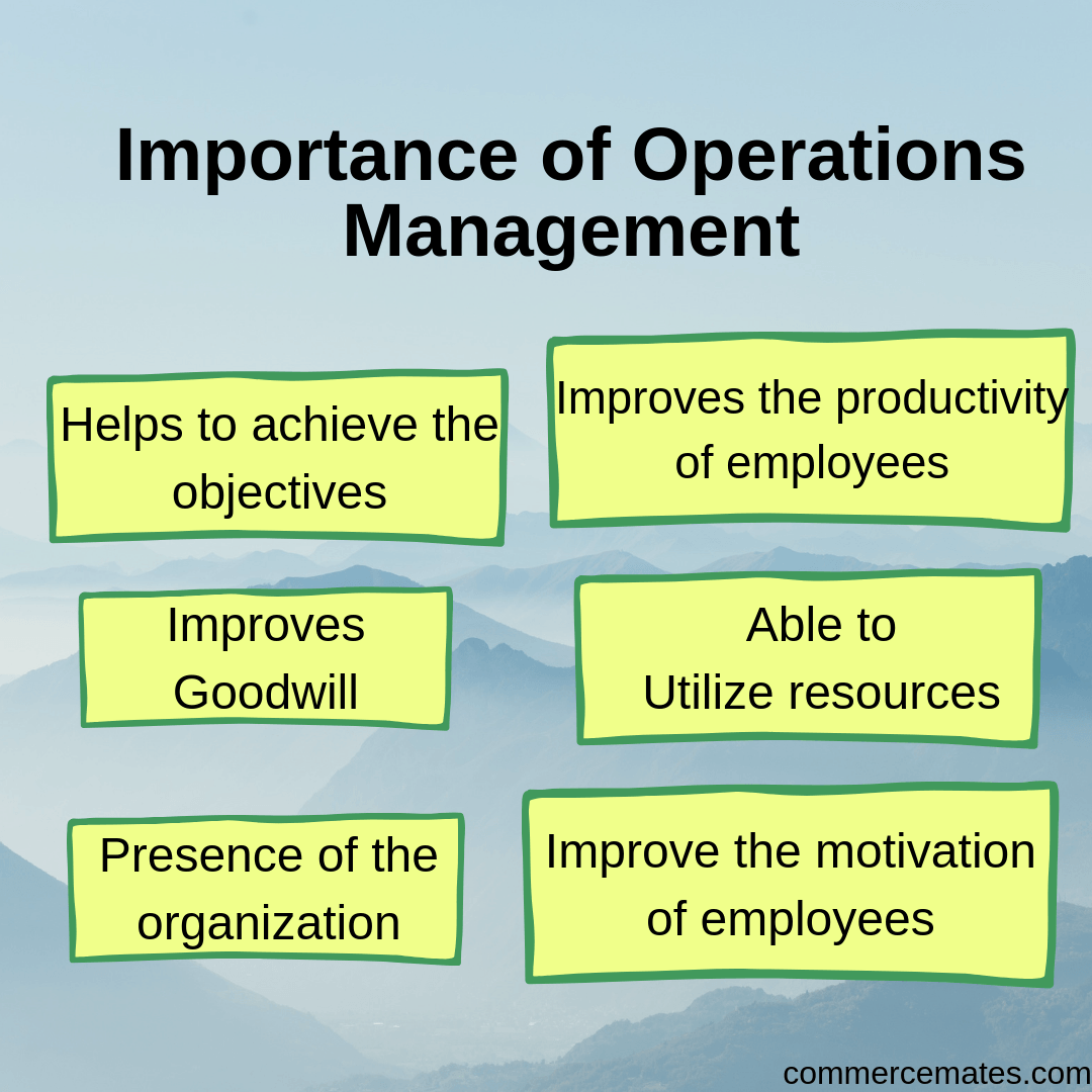 the importance of operations management