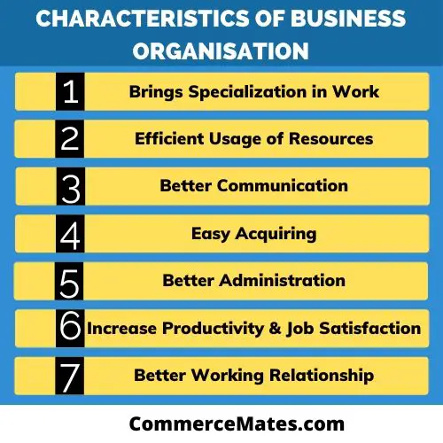 Characteristics of Business Organisation