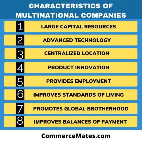 Characteristics of Multinational Companies