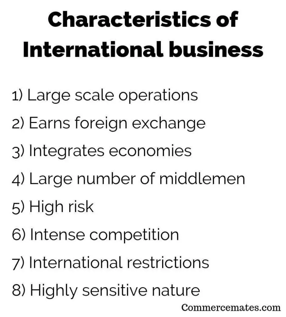 Characteristics of International Business