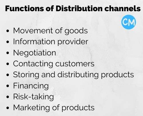 Functions of Distribution channels