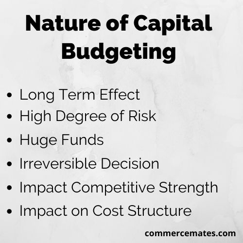 Nature of Capital Budgeting