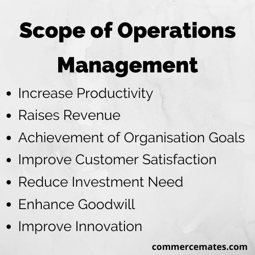 scope of production management