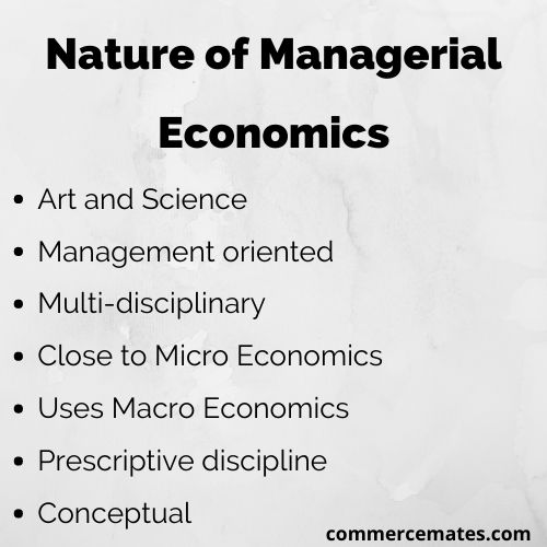 Nature of Managerial Economics