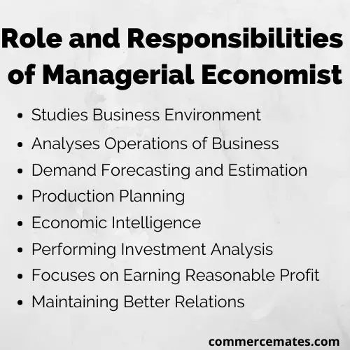 Role and Responsibilities of Managerial Economist ﻿