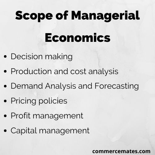 Scope of Managerial Economics