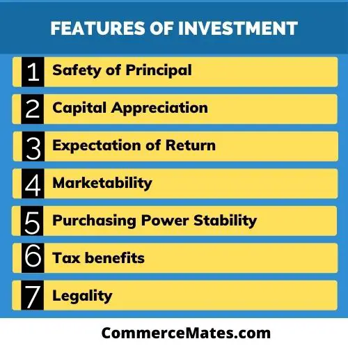 Features of Investment