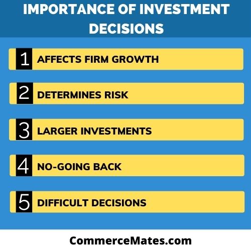 Importance of Investment Decisions