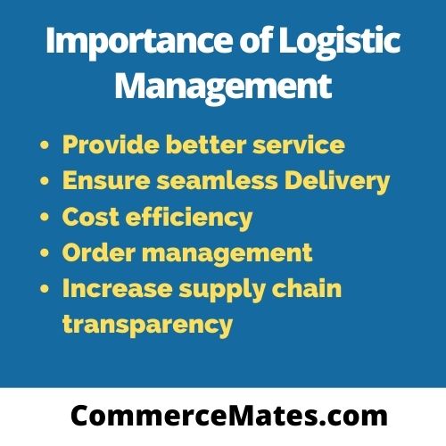 Importance of Logistic Management