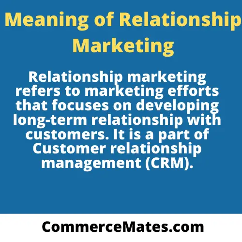 define relationship marketing in simple words
